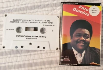 RARE VINTAGE FATS DOMINO CASSETTE TAPE 1986 - Image 1 of 4