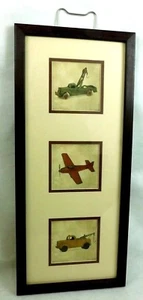 Vintage Toys by Thomas Kiley Wandbehang Bild Flugzeug Abschleppwagen Kinder Deko - Bild 1 von 7