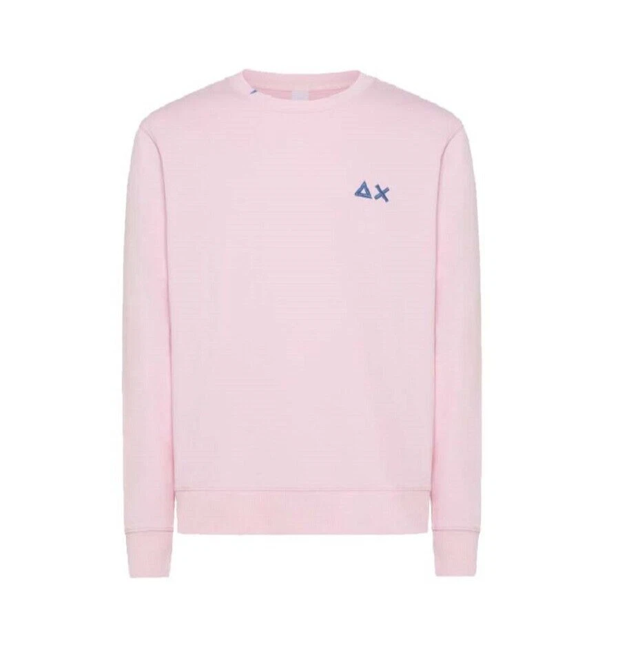 Felpa Sun68 uomo ROUND BASIC COTT F34103 72 ciclamino girocollo - Immagine 1 di 2