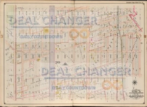 1899 BROOKLYN MAP CONEYISLAND KINGS CORNER AVE L M N O OCEAN PKWY THE LINDENS ♾ - Picture 1 of 2