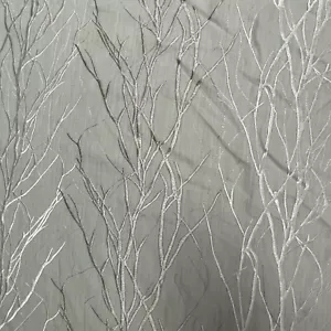Voyage EMBROIDERED CURTAIN FABRIC 3m Lengths ROWAN Aqua Linen Blend Rrp £48/mtr - Picture 1 of 12