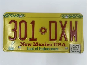 License Plate Vintage New Mexico 301 DWX “Land Of Enchantment” 2006 Collectable - Picture 1 of 9