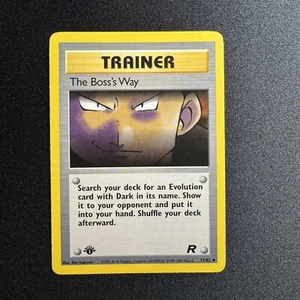 The Boss's Way 73/82 Trainer - 1. Auflage Team Raketenset Pokémonkarte ungewöhnlich - Bild 1 von 2