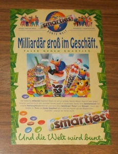 Seltene Werbung SMARTIES Riesenrollen Donald Duck Dagobert Geldspeicher 1993 - Bild 1 von 1