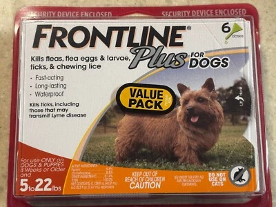 Tratamiento antipulgas y garrapatas Frontline Plus para perros pequeños 5-22 libras 6 dosis Foto 1 de 3