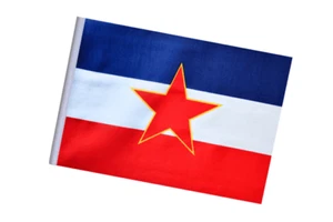 Jugoslawien 1946 bis 1992 kleine Flagge - ideal für Kunsthandwerk - 23 cm x 15 cm - Bild 1 von 3