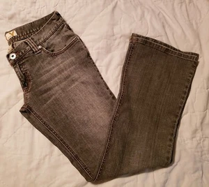 GU Juniors Roxy Denim Jeans sz 9 SUNSET BEACH FLARE FIT - Picture 1 of 4