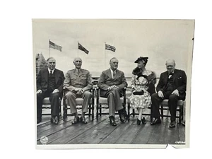 Horton photo Winston Churchill  Quebec Conference 1943 Signal corps US Army WWII - Picture 1 of 8