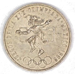 MONEDA CONMEMORATIVA DE PLATA .720 DE COLECCIÓN DE 25 PESOS MEXICANOS DE LOS XIX JUEGOS OLÍMPICOS 1968 - Imagen 1 de 2