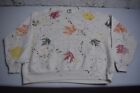 Vtg 90S Handmade Craft Fall Leaves Colorful Paint All Over Holiday Crewneck Xl