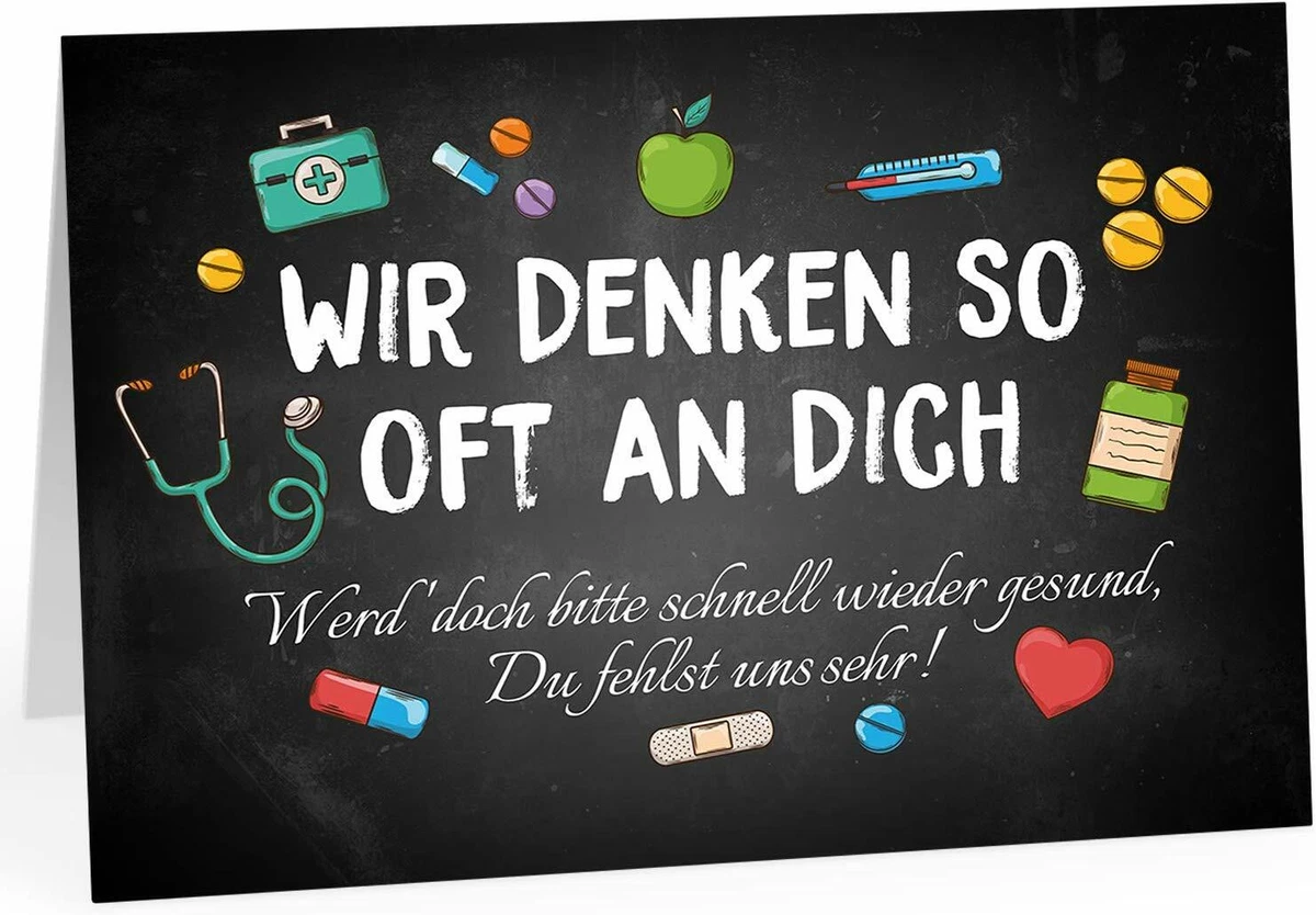 Hadley Designs Gute Besserung Karten Set – 24 Karten Mit Umschlägen, 6 Designs, 10,2x15,2 Cm