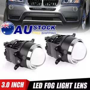 2x H11 3inch Fog Light Bi-LED Projector Lens Driving Fog Lamp Hi/Lo Beam 10000lm - Picture 1 of 12