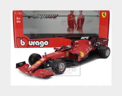 1:18 Burago Ferrari F1 Sf21 #16 Season 2021 Charles Leclerc Matt Red BU16809LE M - Immagine 1 di 2