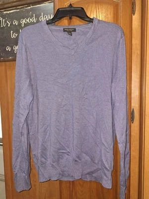 Banana Republic Luxury Blend V-Neck Sweater Silk Cashmere Cotton, Purple, Size L - Image 1 of 4