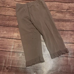 Mädchen Carter’s braune Capri-Leggings mit Spitze gesäumt Größe 5 SIEHE HINWEISE - Bild 1 von 4