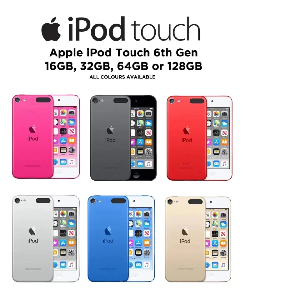 New Apple iPod Touch (6th Gen)  Storage/Color 16g 32g 64g 128g Quick Shipping - Image 1 of 4