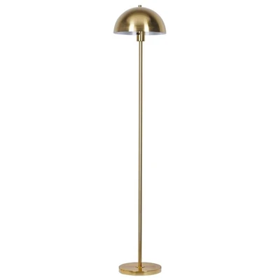 Vega Gold Metal Dome Floor Lamp with Sleek Modern Design and Round Metal Shad... - Image 1 of 4