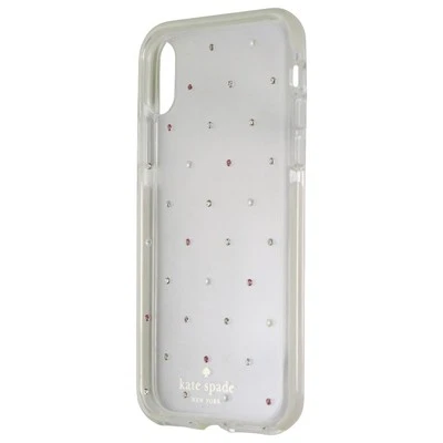 Kate Spade Defensive Hardshell Case for iPhone XS and X - Clear / Pin Dot Gems - image 1 of 3