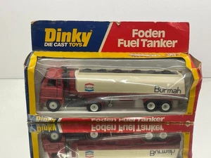 DINKY TOYS 950 FODEN FUEL TANKER BURMAH -RED 1:43?- GOOD IN BOX - Picture 1 of 14