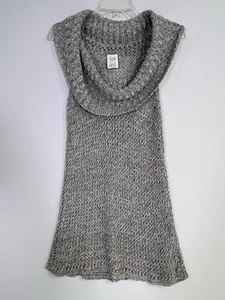 Sarah Pacini Made in Italy Sleeveless Cowl Neck Sweater Dress Gray One Size - Picture 1 of 7