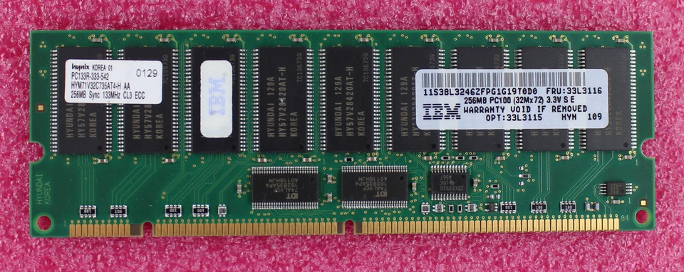 33L3116 - IBM Netfinity 256MB 100Mhz ECC RDimm - Image 1 of 1
