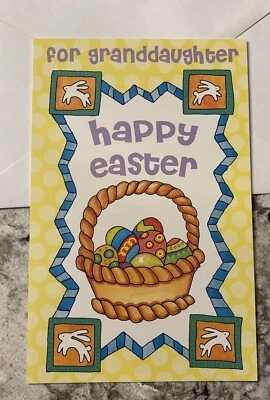 Cartão Stockwell Happy Easter neta 🐣 ovos coloridos 5'x7.75" - Imagem 1 de 4