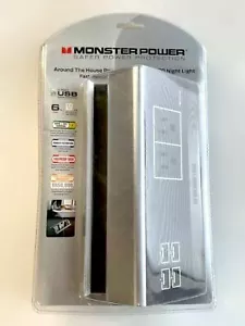 NEW Monster Power Home Charging Station with 4 USB Ports & 2 Outlets & 6ft Cord - Picture 1 of 1