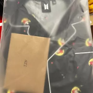 BTS ARTIST MADE COLLECTION By Jin BAD DAY Pajama Full Set Black Size L New - Picture 1 of 3