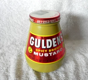 Tarro de radio transistor vintage GULDEN'S SPICY BROWN MOSTARD FUNCIONA - Imagen 1 de 9
