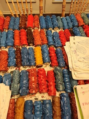 Rodillo de pintura vintage estampado decorativo 6"" textura goma rodillo 23 a elegir Foto 1 de 4