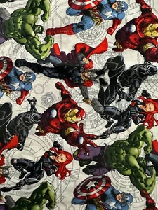Springs Creative MARVEL print cotton fabric 20 x 8 - Picture 1 of 1