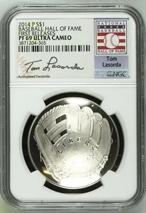 2014 P Baseball Hall of Fame Commemorative Silver Dollar NGC PF-69 ULTRA CAMEO B - Picture 1 of 2