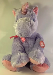 UNICORN Stuffed Toy Kids Stuff Plush Light Purple 16” Cuddly & Soft New With Tag - Picture 1 of 12