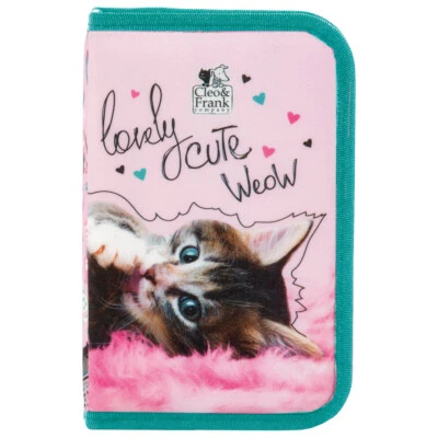 DERFORM Katze Cat Federtasche Mäppchen Federmäppchen Schüleretui Cleo & Frank