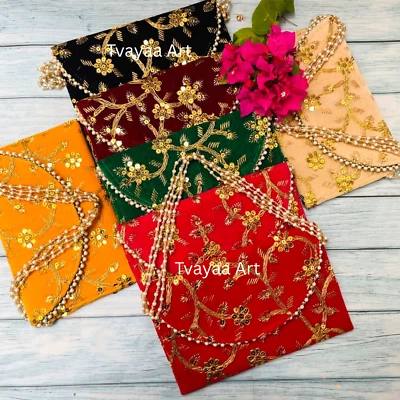 Wholesale Clutch Potli Bag Pouch Handbag For Birthday & Party Gift Favors - Image 1 of 4