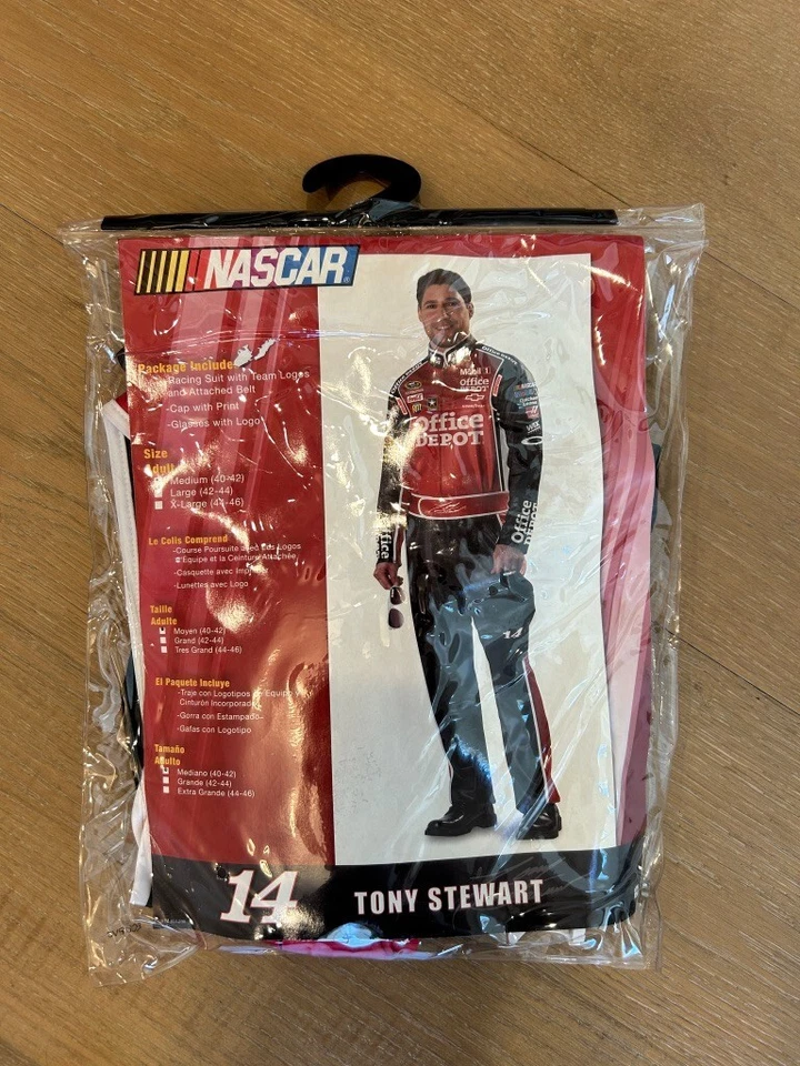 Disfraz NASCAR Tony Stewart incluye sombrero y gafas nuevo Foto 1 de 1