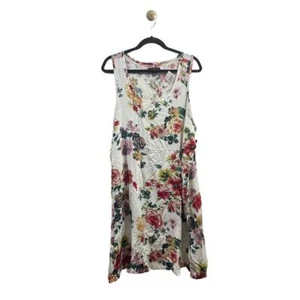 NWT Love By Alex Dress Womens Size 2X Floral Cream Sleeveless Sundress - Picture 1 of 8