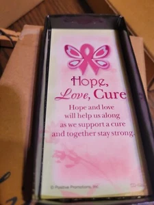 KEYCHAIN MEDALLION Hope Love Cure Women's Breast Cancer Keychain GREAT GIFT - Picture 1 of 11