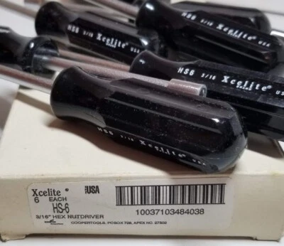 Vintage Xcelite HS6 3/16 HEX NUT DRIVER**USA**NEW OS**VERY NICE AND LOW PRICE - Image 1 of 4
