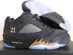 NIKE AIR JORDAN 5 RETRO LOW WF “WINGS” BLACK-METALLIC GOLD SZ 3.5 [DJ1094-001]  - Picture 1 of 5