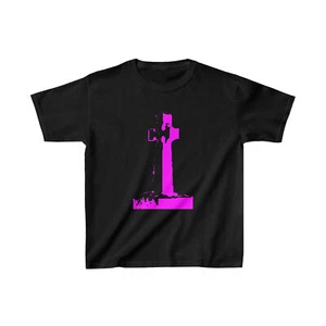 "Black children's t-shirt with a purple cross theme." (Benguva Kids) - Picture 1 of 3