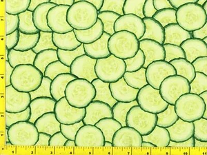 Realistische coole Gurkenscheiben Meterware CFOVEG08285 - Bild 1 von 1