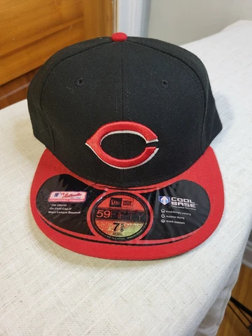 New Era 59fifty Cincinnati Reds Ken Griffey Jr 239 Fitted Cap Red & Blk Sz 7 5/8 Cover