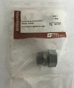 Sigma Electric PRO CONNEX 1/2" Cord Grip Connector Strain Relief 49211 - Picture 1 of 12