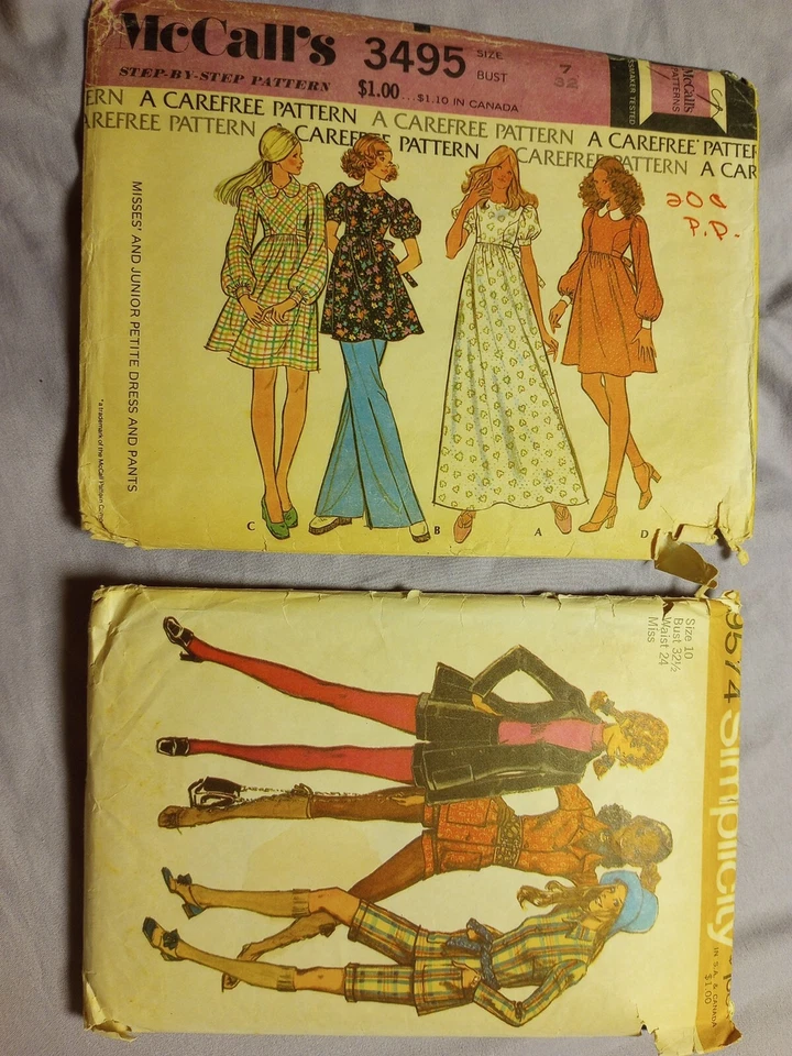 Simplicity 9574 MCcall's 3495  Bust 32  - Image 1 of 2