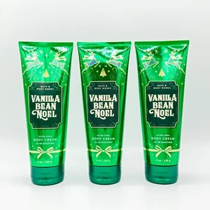 Crema corporal Vanilla Bean Noel Bath & Body Works Ultra Shea 8 oz paquete de 3 - Imagen 1 de 4