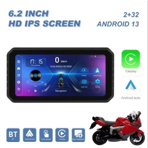 6.2 Inch Motorcycle GPS Navigator Carplay Screen Android 13.0 Multimedia player - Picture 1 of 14