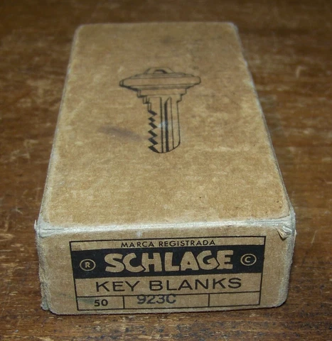 C1954 SCHLAGE KEY BLANKS EMPTY CASE BOX OF 50 Cover