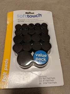 SoftTouch 80 Pc Brown Pad Slider Self-Stick Heavy Duty Furniture Felt 0382380 - Picture 1 of 3