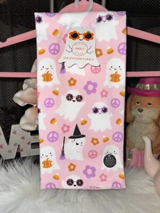 Adorable Market Finds Pink Halloween Ghost Kitchen Towel Set of 3 100% cotton - Picture 1 of 3